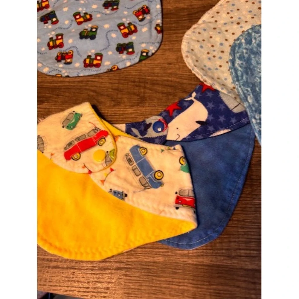 Cute Baby Bibs & Burp Cloths Multi Pattern Cars Trains Whales‎ Toddler Drool
